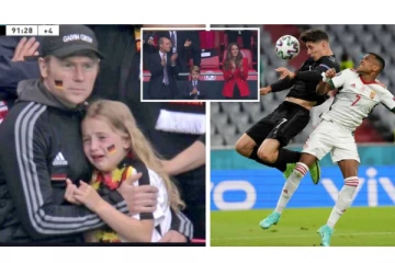 யூரோ கால்பந்து! ஜேர்மனியின் தோல்வியால் மைதானத்தில் கதறி அழுத குழந்தை! கமெராவில் சிக்கிய புகைப்படம்