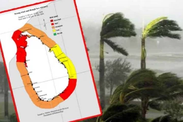 මේ ප්‍රදේශ වල දැඩි අවදානමක් - පැයට කිලෝමීටර් 60ක වේගයෙන් හමන සුළං