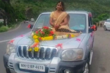 கார் மீது அழகு சிலையாக மணமகள்: அதிரடியாக பொலிசார் கொடுத்த தண்டனை! நடந்தது என்ன?