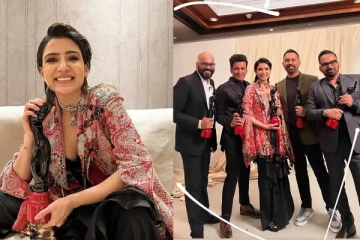 5-வது முறையாக ஃபிலிம்பேர் விருதை வென்ற சமந்தா - குவியும் பாராட்டுகள்