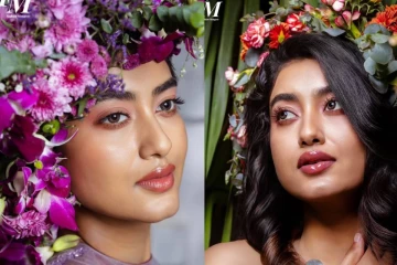 பூக்களுக்கு நடுவில் மலர்ந்த பூவாக சீரியல் நடிகை பிரியங்கா குமார் எடுத்த போட்டோ ஷுட்