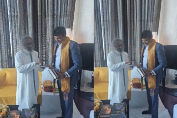 ஆன்மீகத் தலைவர் ஸ்ரீ ஸ்ரீ ரவிசங்கர் குருஜியை சந்தித்த கிழக்கு மாகாண ஆளுநர்