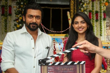 சூர்யா 46 படத்தின் பூஜை.. சூர்யாவிற்கு ஜோடியாக நடிக்கும் மமிதா பைஜூ! வீடியோ இதோ