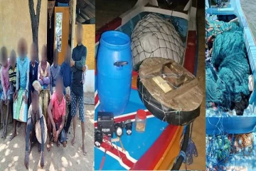 சட்டவிரோத மீன்பிடியில் ஈடுபட்ட 12 பேர் கடற்படையினரால் கைது...!