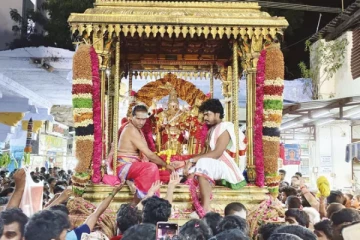 திருச்செந்தூர் சுப்பிரமணிய சுவாமி கோவிலில் சப்பர பவனி கோலாகலம்