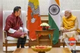 ඉන්දීය අග්‍රාමාත්‍ය නරේන්ද්‍ර මෝදි සහ භූතාන රජු අතර සාකච්ඡා