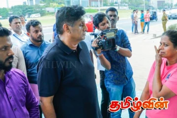 ஜனாதிபதி செயலகம் முன்பாக தொடரும் போராட்டம்! சஜித் நேரில் விஜயம்