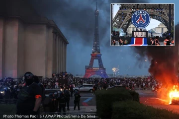 PSG வெற்றி, பாரிஸில் வெடித்த வன்முறை: 780 பேர் கைது செய்த பிரான்ஸ் பொலிஸார்