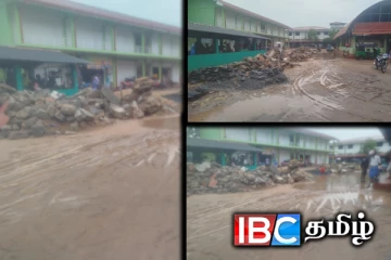 வெள்ளத்தில் மிதக்கும் பளை பொதுச்சந்தை