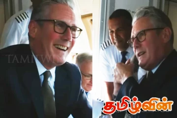 விமானி அறையில் இருந்து பயணிகளை வரவேற்ற பிரித்தானிய பிரதமர்
