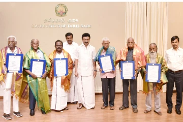 மறைந்த கலைஞரின் 99-வது பிறந்தநாளை முன்னிட்டு சாகித்திய அகாதமி விருது - முதலமைச்சர் மு.க.ஸ்டாலின் வழங்கினார்