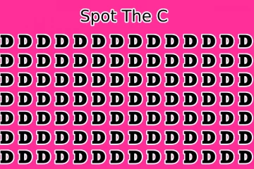 Optical illusion: படத்தில் "D" களுக்கு நடுவில் இருக்கும் "C" எங்கே உள்ளது?