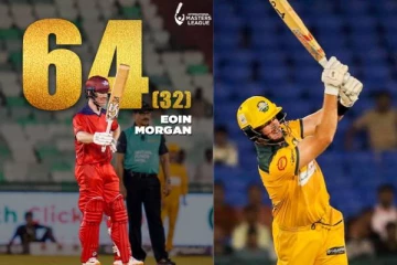 வாணவேடிக்கை காட்டிய இயான் மோர்கன்: அவுஸ்திரேலியா மாஸ்டர்ஸ் தரமான பதிலடி (வீடியோ)