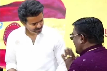 சாமி நான் கட்சியில சேர வரல.. விஜய் உடன் டான்ஸ் ஆடிய பாடகர் வேல்முருகன்