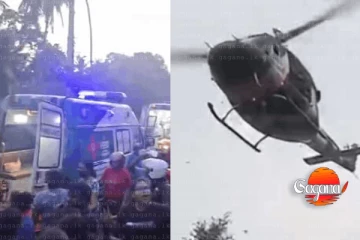 ආපදා සහන මෙහෙයුම්වලට ගිය බෙල් 212 හෙලිකොප්ටරයක් අනතුරට පත්වෙයි