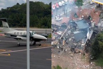 வீட்டின் மீது விழுந்த விமானம் - பயணித்த அனைவரும் பலி