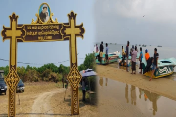 தலைமன்னாரிலிருந்து கச்சத்தீவிற்கு படையெடுத்த பக்தர்கள்