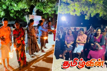 மன்னாரில் தீப்பந்த போராட்டம் முன்னெடுப்பு