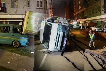 திடீரென பயங்கரமாக வெடித்த சாலை... மயிரிழையில் உயிர் தப்பிய நபர்: கமெராவில் சிக்கிய காட்சி