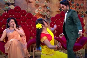 நெருக்கமாக நடனமாடிய நடுவர்..... பார்த்து மிரண்டு போன ரம்யா கிருஷ்ணன்!