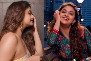 கீர்த்தி சுரேஷா இது? கவர்ச்சியான உடையில் நீச்சல் குளத்தில் ஆட்டம்..