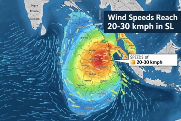 අද ඊසාන දිශාවෙන් හෝ නිශ්චිත දිශාවකින් තොරව පැ.කි.මී. 20-30 ක සුළඟේ වේගයක් - 2න් පස්සේ වෙන්නේ මේකයි