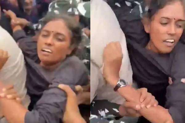 குண்டுகட்டாக தூக்கி வேனில் ஏற்றப்பட்ட ஜோதிமணி : வைரலாகும் வீடியோ - தமிழ்நாடு