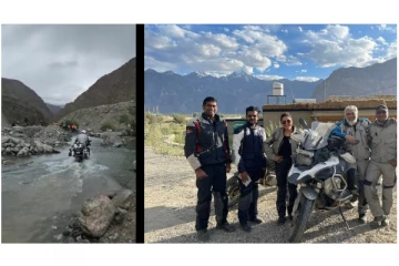 ஓடும் ஆற்றில் அசால்டாக பைக்கில் சென்ற அஜித் - வைரலாகும் மாஸ் வீடியோ