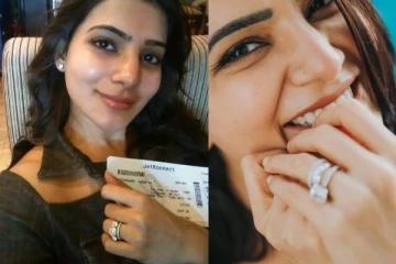 விவாகரத்துக்கு பின் புது மோதிரம் போட்டுள்ள நடிகை சமந்தா.. வைரலாகும் புகைப்படம்..