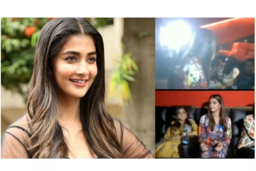 தியேட்டரில் விஜய் ரசிகர்களை நோக்கி கையசைத்த பூஜா ஹெக்டே - வைரலாகும் வீடியோ