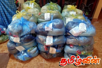 இலங்கைக்கு உதவி அனுப்பிய தமிழகத்தின் மறுவாழ்வு முகாம்களில் வசிக்கும் இலங்கைத் தமிழர்கள்