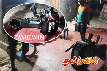 வெற்றிலைக்கேணி காட்டுப் பகுதியில் புதைக்கப்பட்ட நிலையில் படகின் வெளியிணைப்பு இயந்திரம் மீட்பு