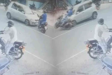 யாழில் காருடன் மோட்டார் சைக்கிள் மோதி விபத்து