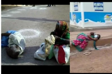 படுக்கை வசதி இல்லை - கொரோனா நோயாளிகள் நடைபாதையில் படுத்த அதிர்ச்சி சம்பவம்!