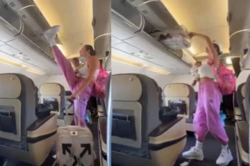 விமானத்தில் கைக்குழந்தையுடன் இளம் பெண்ணின் மிரளவைக்கும் செயல்! வைரலாகும் காணொளி