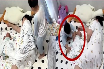 தம்பிக்கு தாயாக மாறிய மாறிய அண்ணன்: பாசத்தை தூண்டும் வைரல் வீடியோ