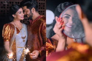 දමිත්‍රි සහ ආදරණීය සැමියා දීපවාලි වෙනුවෙන් කළ ලස්සනම ශූට් එක...(PHOTOS)