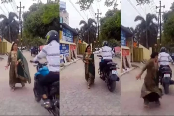 சாலையில் ரீல்ஸ் எடுத்த பெண்; பைக்கில் வந்த நபர் செய்த காரியம் - அதிர்ச்சி சம்பவம்!