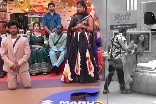 Bigg Boss: ரெட் கார்டு பெற்றும் வெளியேற மறுத்த போட்டியாளர்... மண்டியிட்டு மன்னிப்பு கேட்ட தருணம் | Telugu Bigg Boss 9 Red Card Issue Kalyan Padala