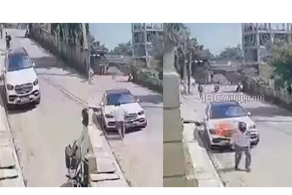 Noida - car on fire Noida - car on fire