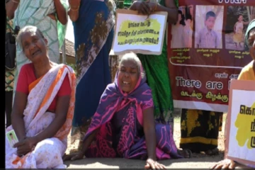 கொலைகாரனால் நீதி வழங்க முடியுமா...! முல்லைத்தீவில் போராட்டம்