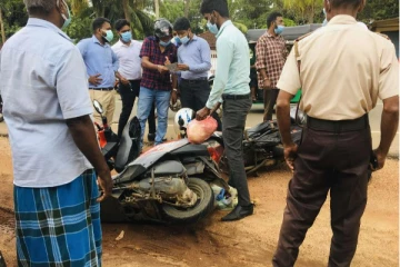 வவுனியாவில் இடம்பெற்ற விபத்தில் இருவர் காயம்