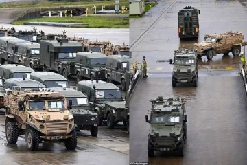 ரஷ்யாவுக்கு எதிரான மோதலுக்கு தயாரான பிரித்தானியா! போலந்திற்கு செல்லும் நூற்றுக்கணக்கான இராணுவ வாகனங்கள்