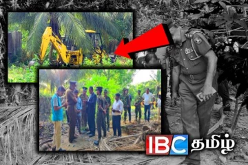 விடுதலைப்புலிகள் பயன்படுத்திய நிலக்கீழ் பதுங்கு குழியைத் தோண்டும் இராணுவம்