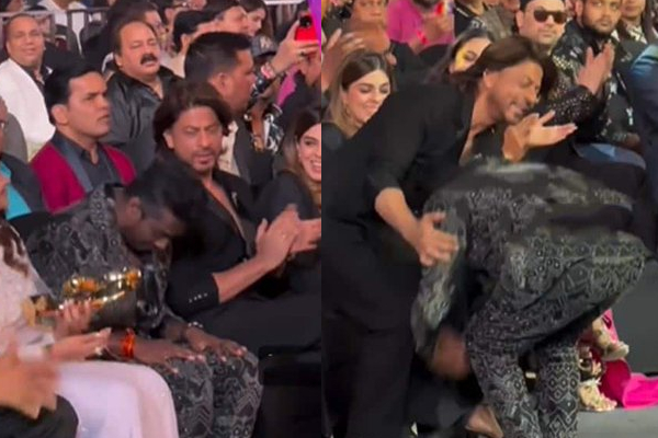 ஷாருக் கான் காலில் விழுந்த அட்லீ.. விருது விழா வீடியோ படுவைரல் | Atlee Falls At Shah Rukh Khan Feet