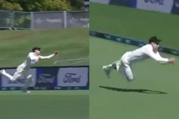 ஹீரோ மாதிரி பறந்து வந்த நியூசிலாந்து வீரர் - தென்னாப்பிரிக்க தொடரில் நடந்த வீடியோ காட்சி