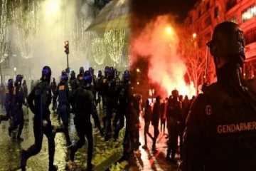 உலகக் கோப்பையில் தோல்வி : கலவரமான பாரிஸ் .. உஷார் நிலையில் போலீசார்