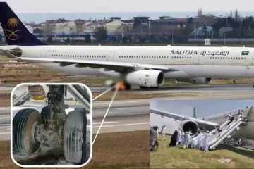 வெளிநாடொன்றில் தரையிறங்கும்போது தீப்பிடித்த விமானம்: உயிர் தப்பிய பயணிகள்