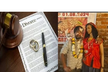 விவாகரத்து பெற்ற கணவன்; மனைவியின் உருவ பொம்மையை வைத்து.. நள்ளிரவில் செய்த வினோத சம்பவம்!