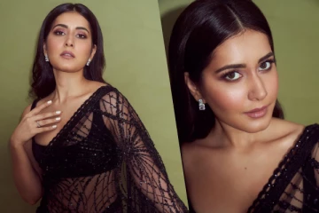 மெல்லிய சேலை அணிந்து ரசிகர்ளை கவர்ந்த நடிகை ராஷி கன்னா.. லேட்டஸ்ட் போட்டோஷூட்